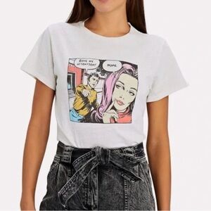 Re/Done Classic Nope Tee Shirt Vintage White Cotton